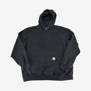 Carhartt Hoodie Mens 2XL Black Rain Defender Loose Fit Work Pullover Sweatshirt